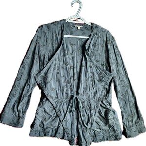MYSTREE SLATE Embroidered kimono jacket Size Medium